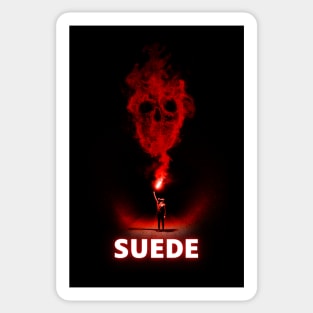 suede burn it on Sticker